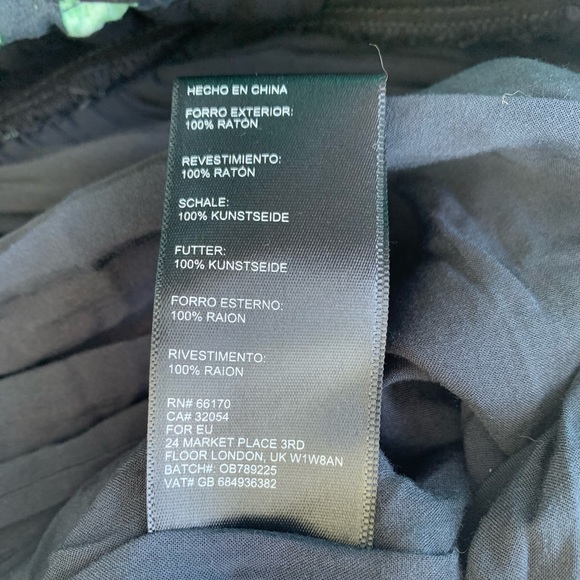 Urban Outfitters Floral Jumpsuit Wide Leg Palazzo Pants Black Green Size S - Picture 13 of 16